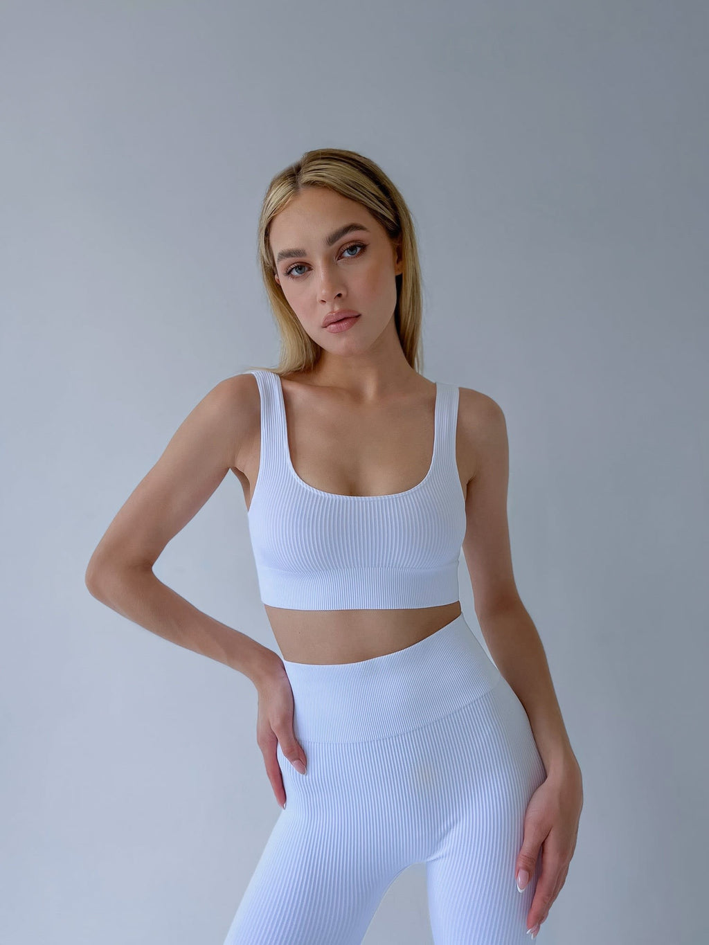 SiaWear RIB besiūlė braletė POWER RIB TOP BIANCO, baltos spalvos