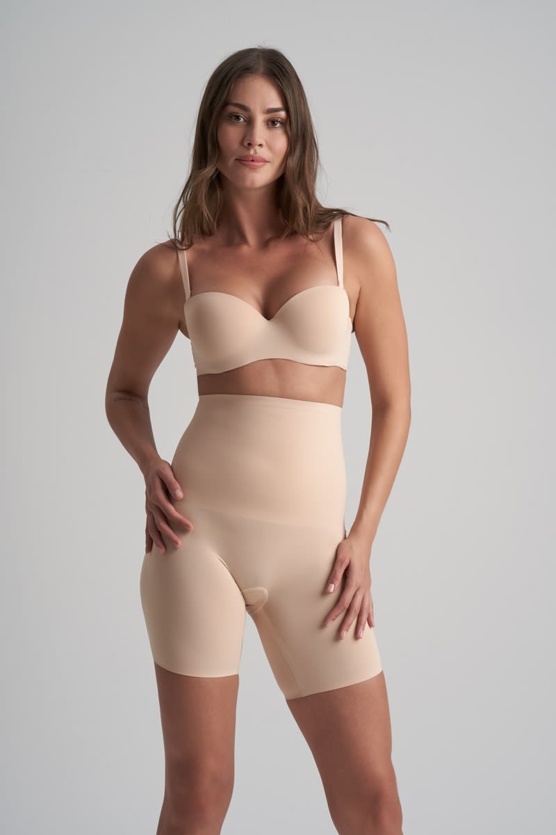 ByeBra Itin stiprios kompresijos besiūliai formuojantys šortukai WAIST CONTROL HW BEIGE
