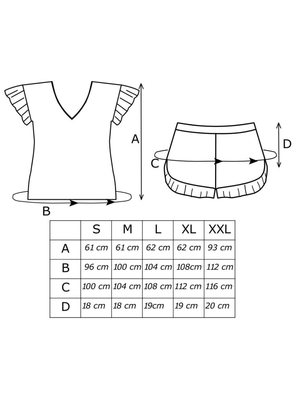Donna Viskozės pižama su šortais FLORIS