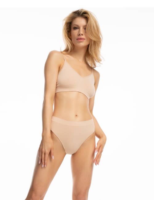 Julimex Klasikinės bambukinės kelnaitės BAMBOO BIKINI NUDE