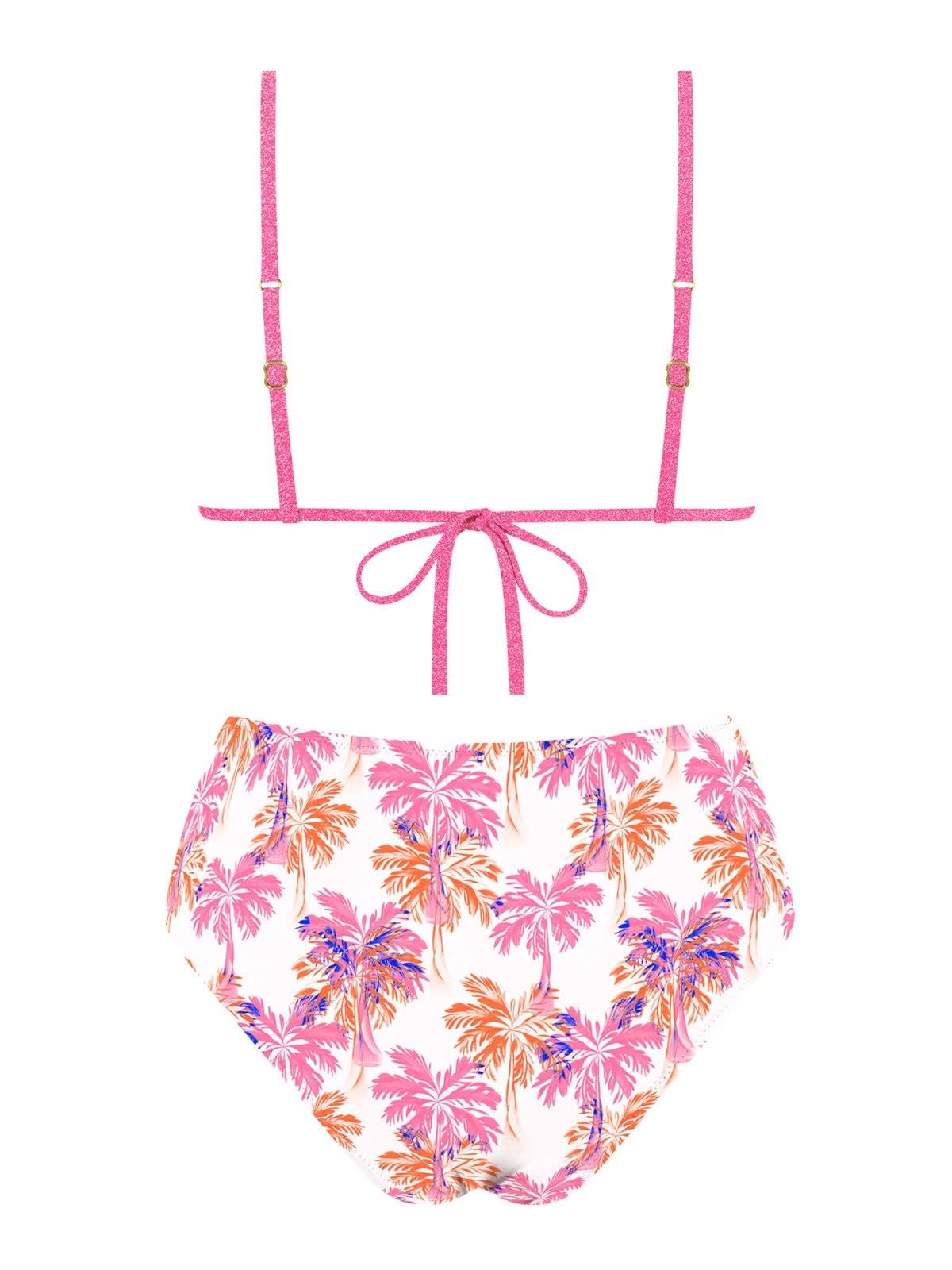 MrMiss Bikini maudymosi kostiumėlis METALLIC PINK MIX