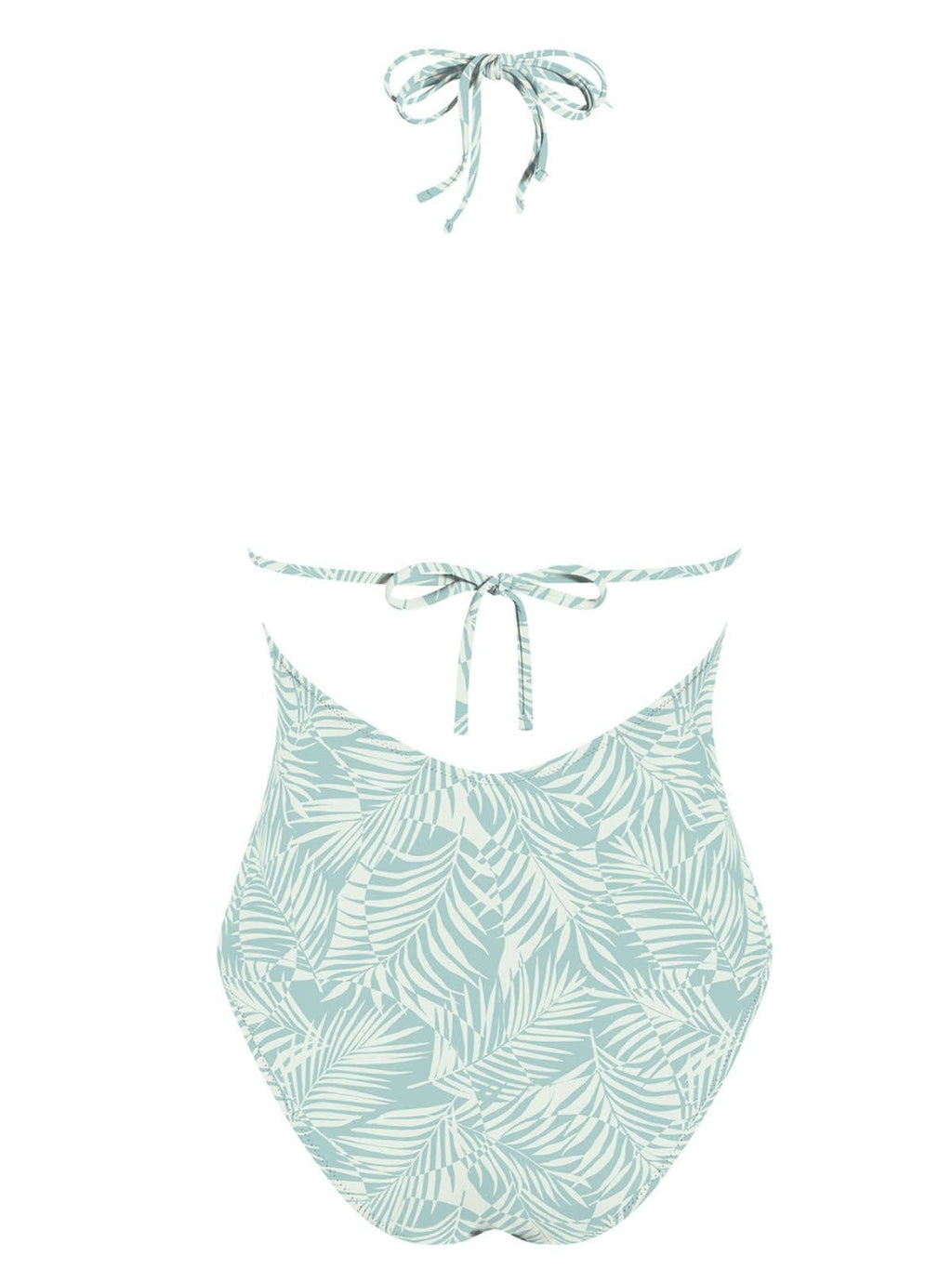MrMiss Vientisas maudymosi kostiumėlis WAVES FLORAL AQUA