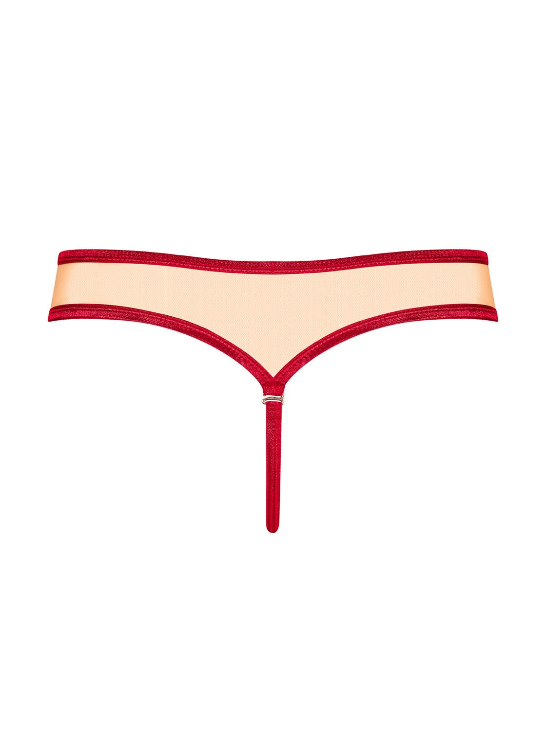 Obsessive Seksualios kelnaitės su atlaso kaspinu RUBINESA THONG