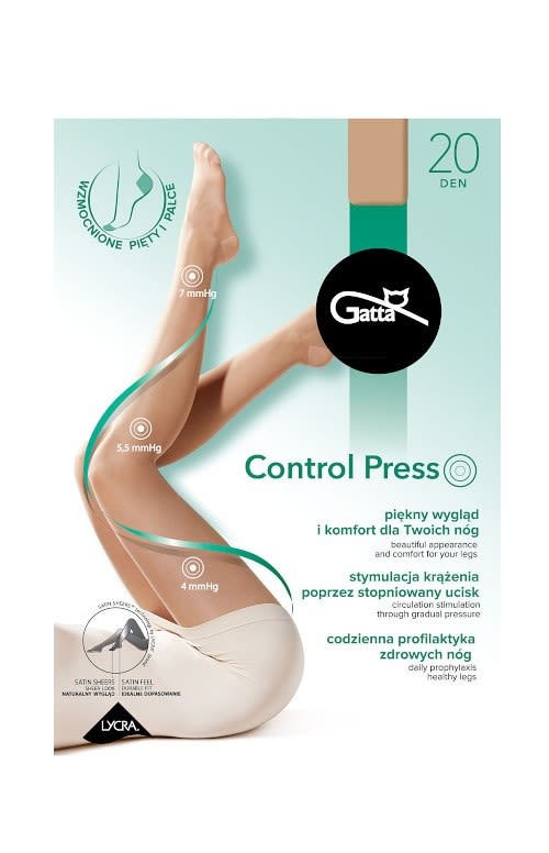 Gatta Kompresinės pėdkelnės CONTROL PRESS NERO, 20 den.
