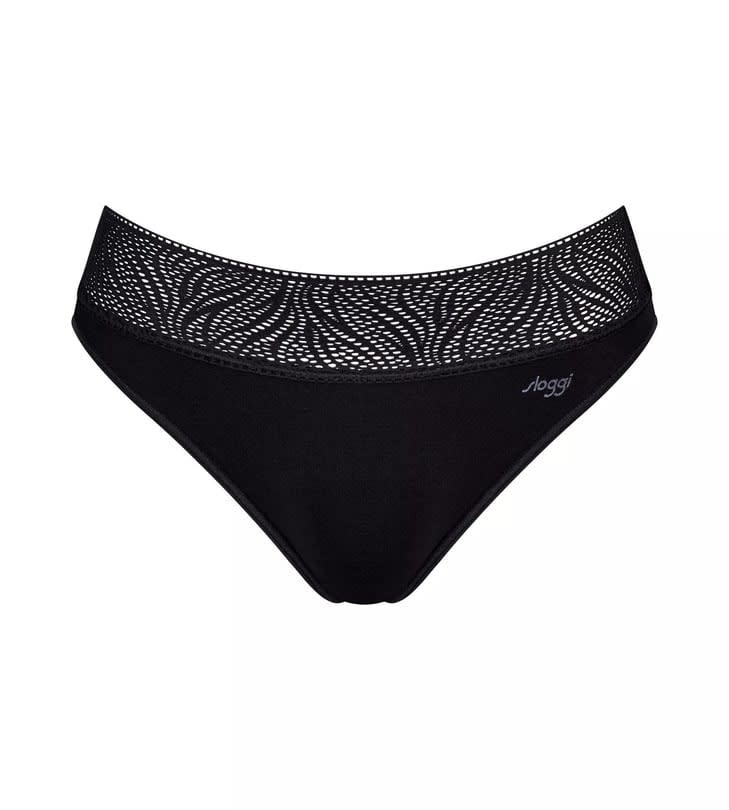 Sloggi Menstruacinės modalo kelnaitės PERIOD MEDIUM TAI BLACK, vidutinio sugeriamumo
