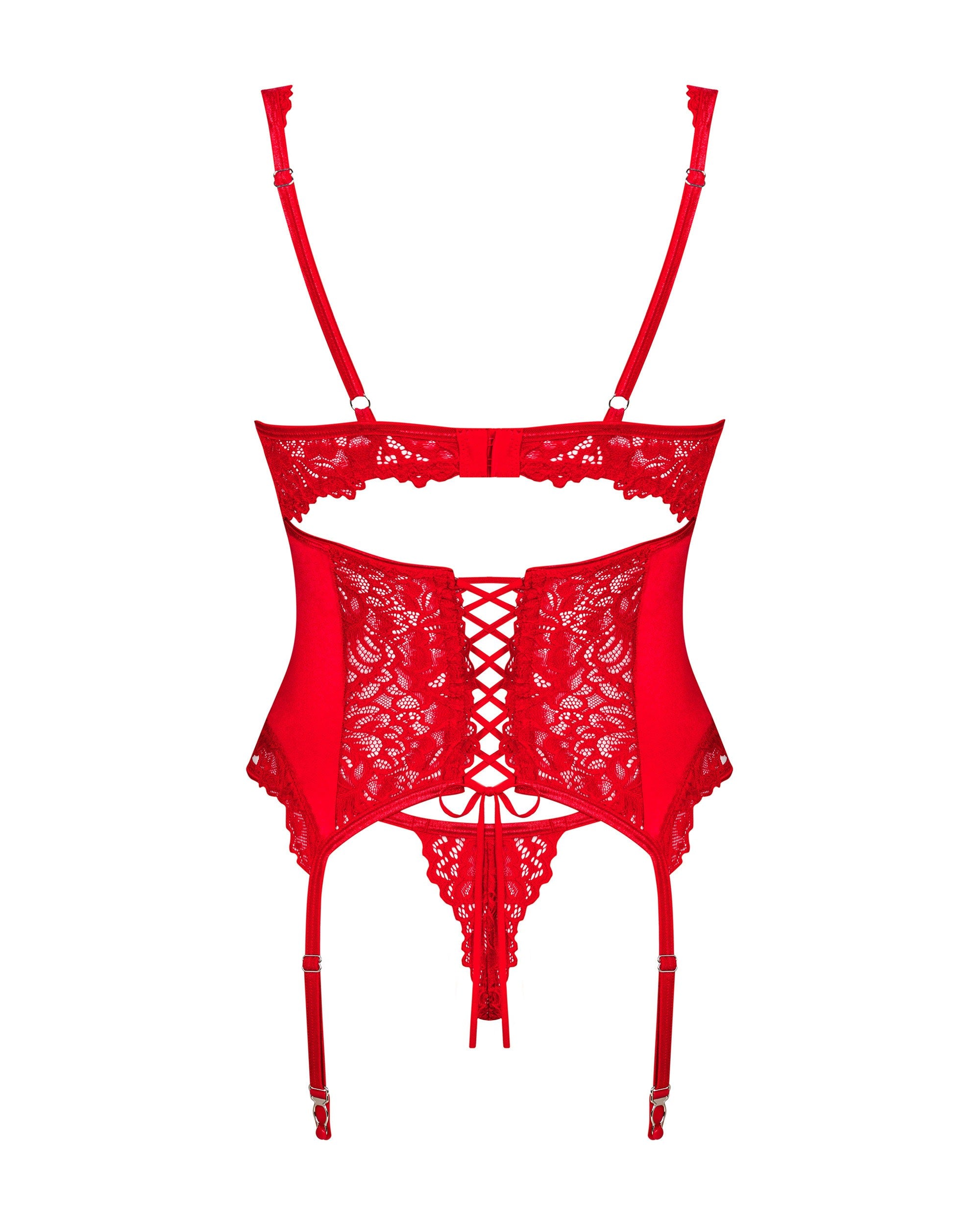 Obsessive Seksualus nėriniuotas korsetas AMOR CHERRIS