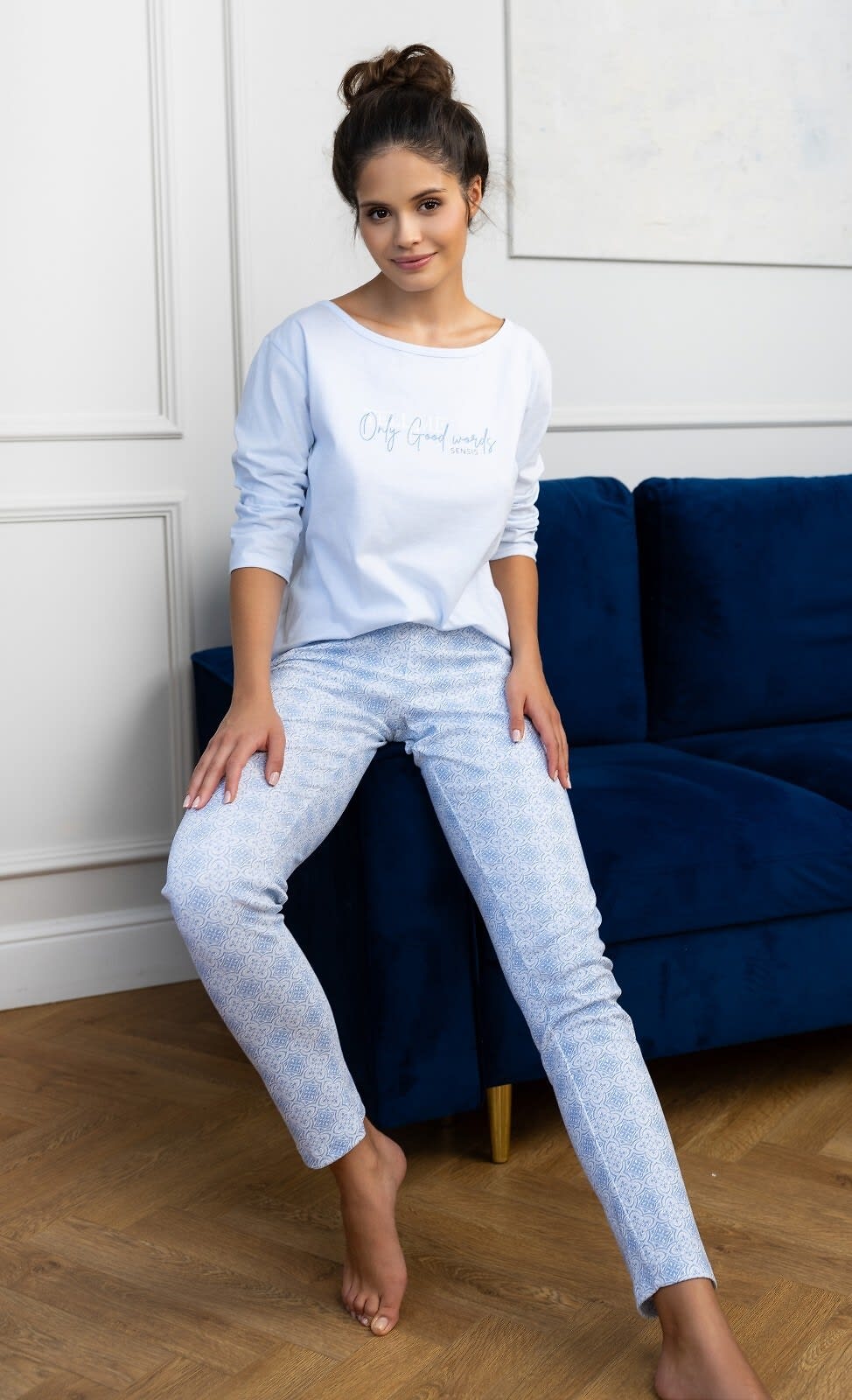 Sensis Medvilninė ilga pižama MARINA