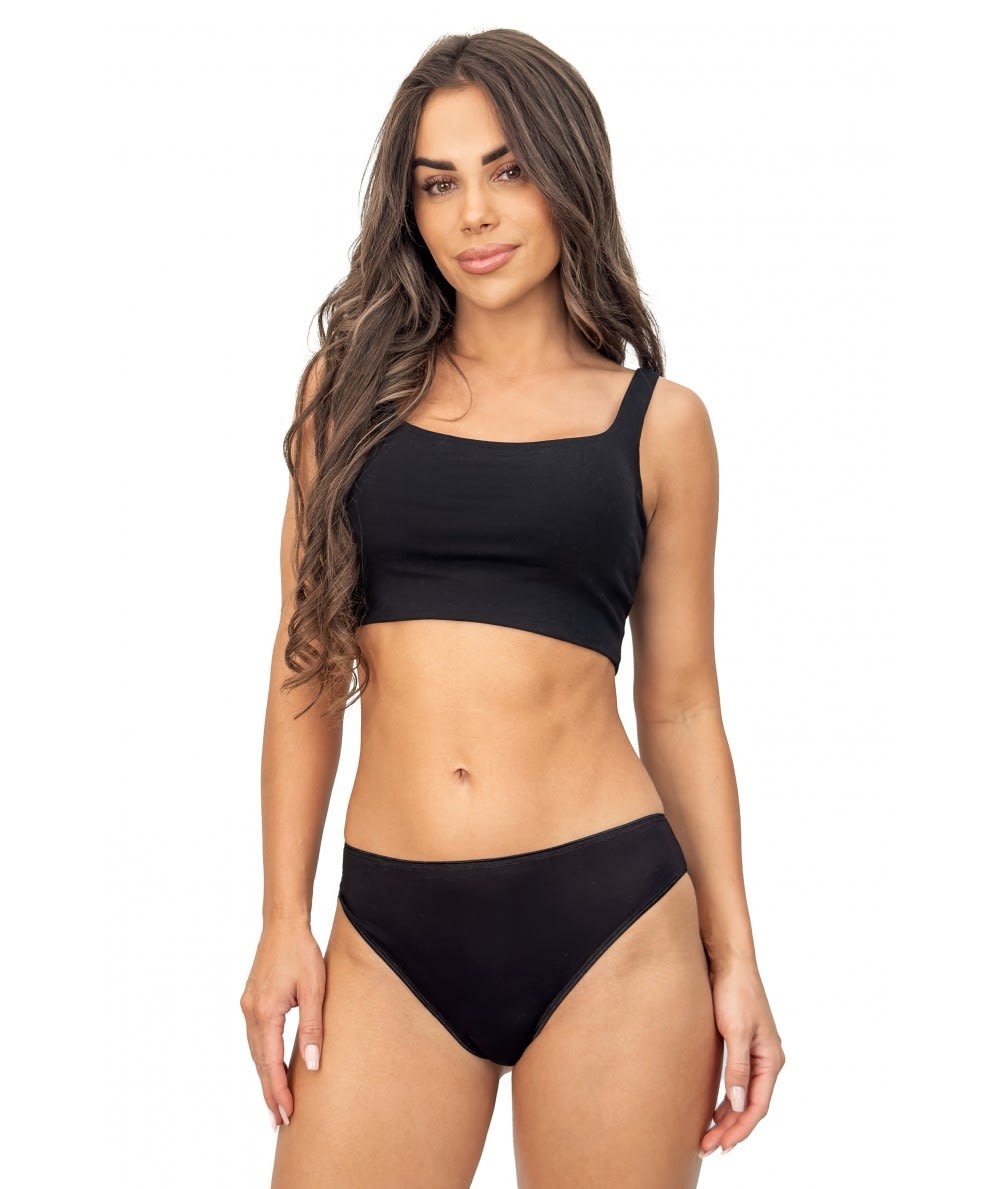 Donna Nėriniuotos klasikinės kelnaitės LACEY 233 BLACK