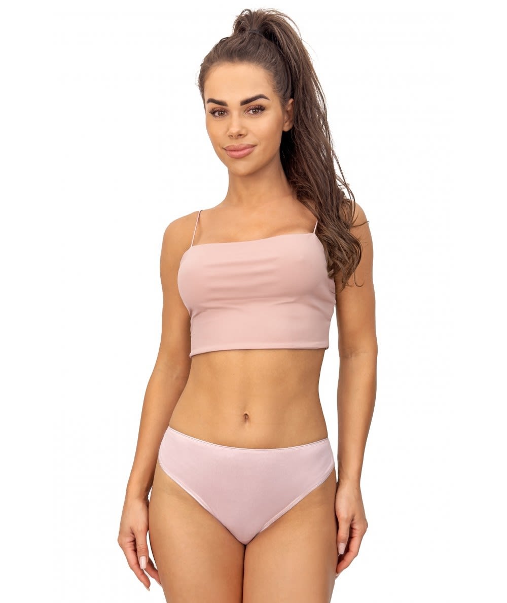 Donna Nėriniuotos klasikinės kelnaitės LACEY 233 PINK