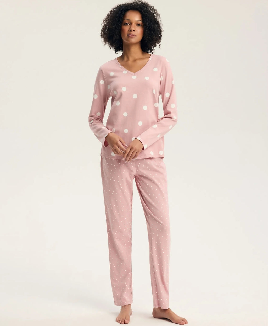 Henderson Ladies Medvilninė ilga pižama GITTE PINK