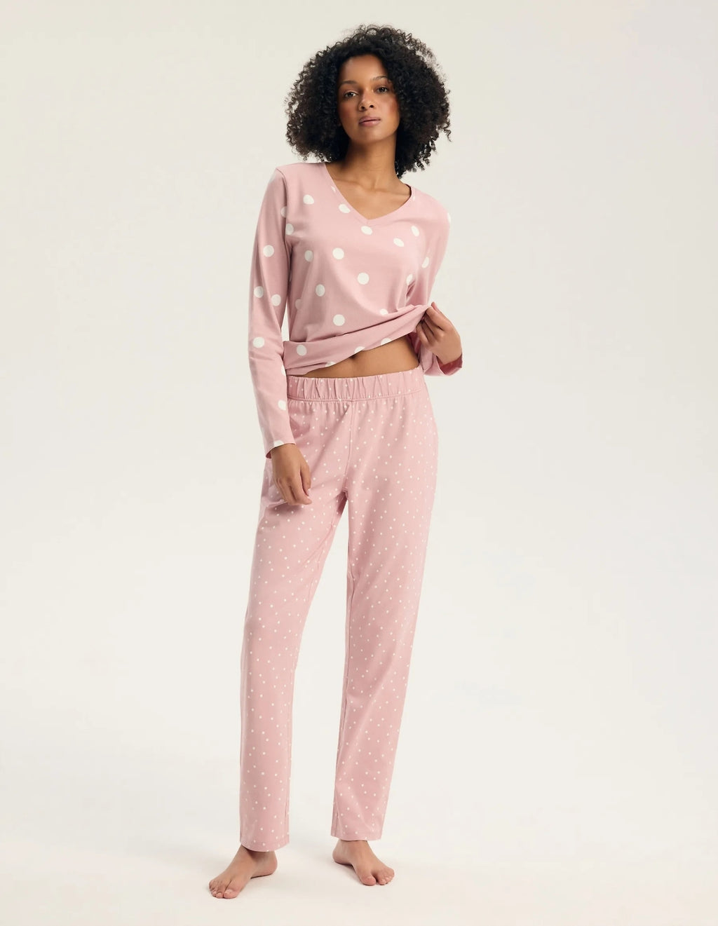 Henderson Ladies Medvilninė ilga pižama GITTE PINK
