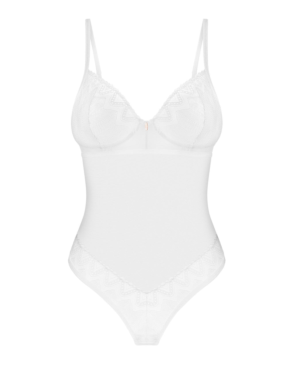 Obsessive Baltas elegantiškas bodis ALISSIUM TEDDY