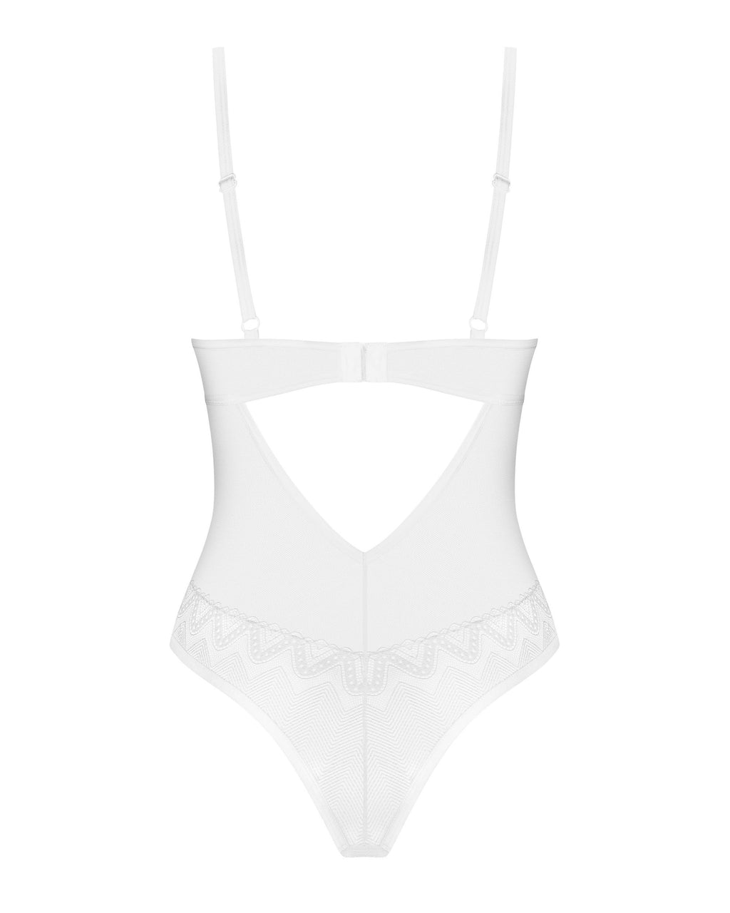 Obsessive Baltas elegantiškas bodis ALISSIUM TEDDY