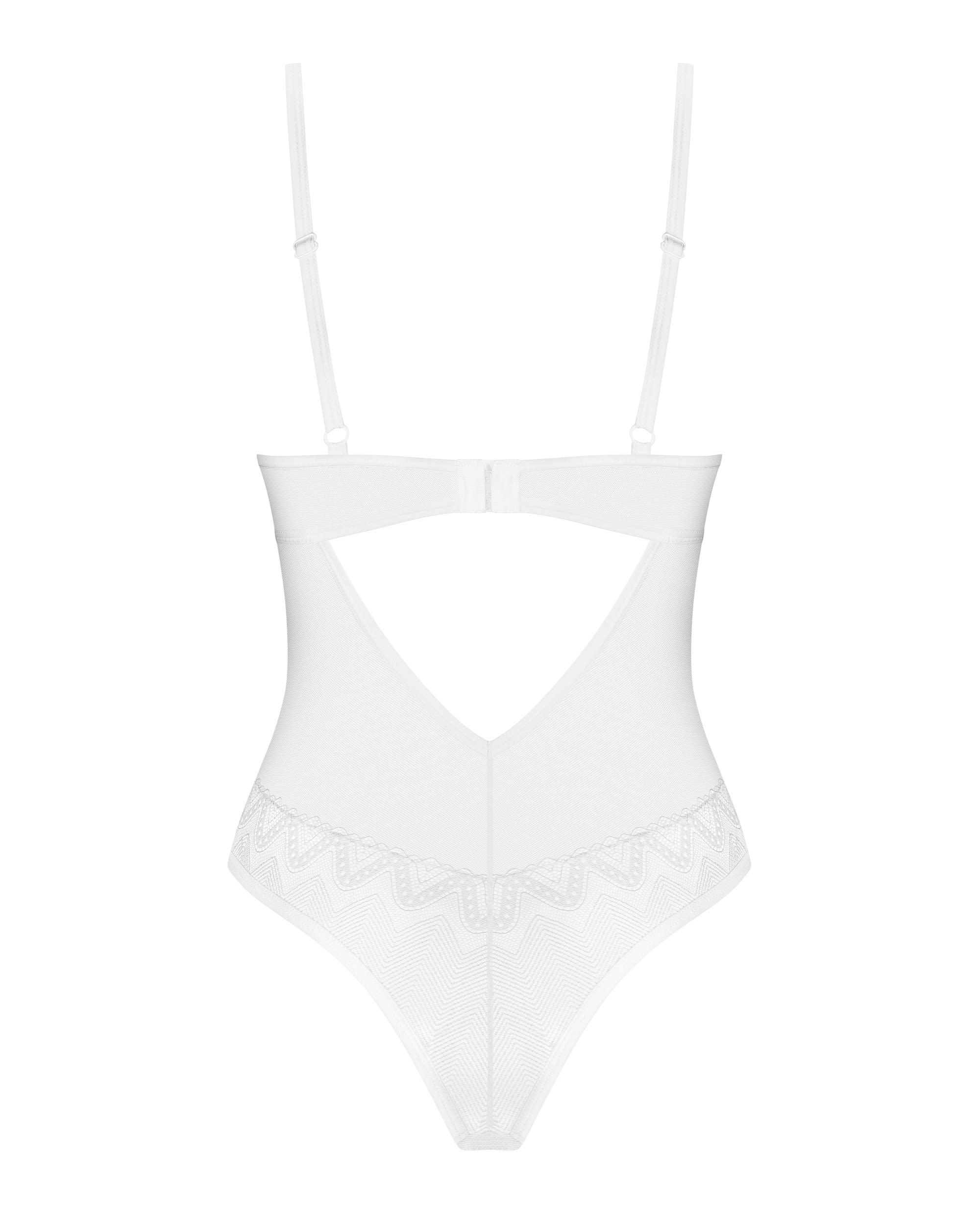 Obsessive Baltas elegantiškas bodis ALISSIUM TEDDY