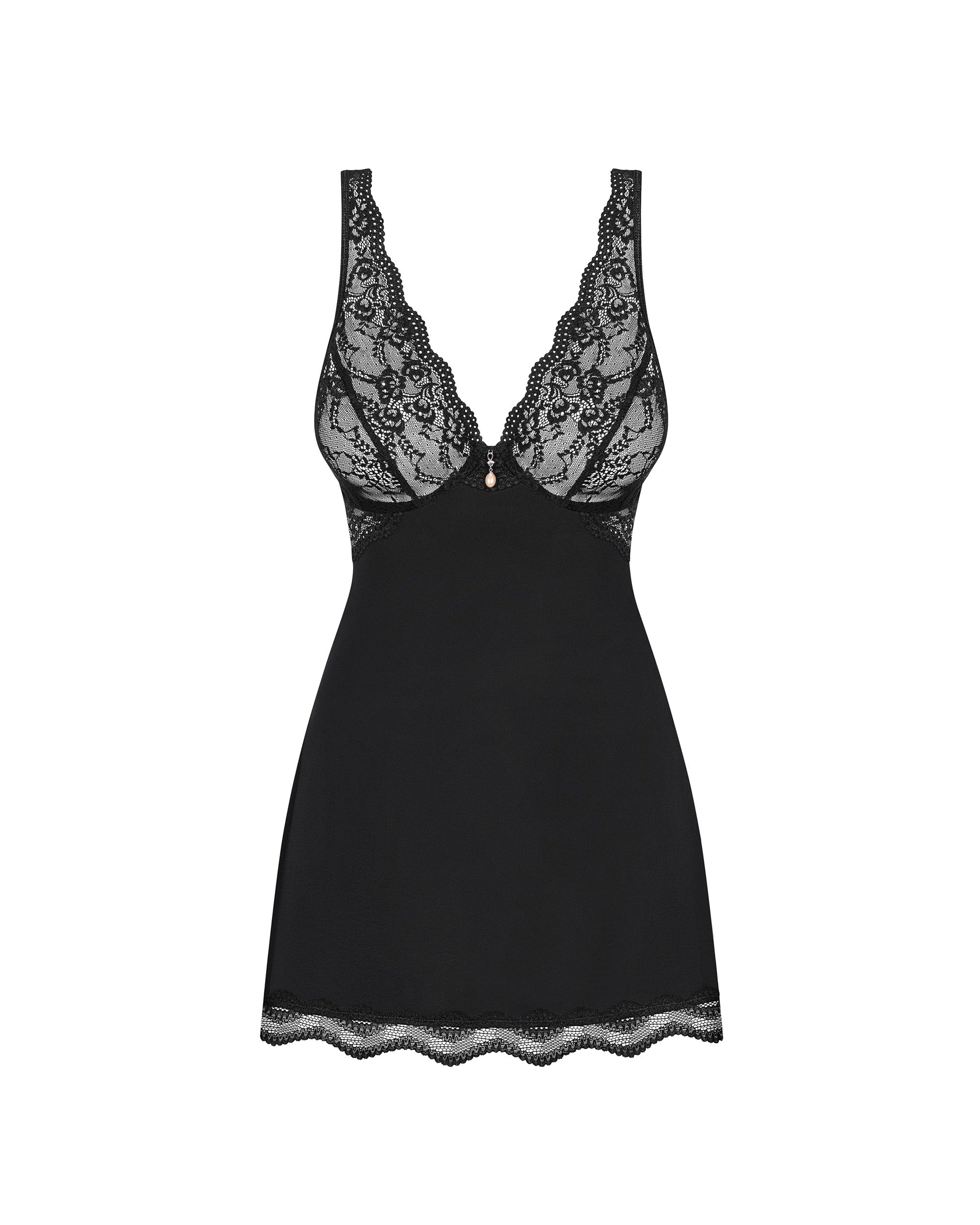 Obsessive Seksualūs naktinukai LUVAE BLACK BABYDOLL