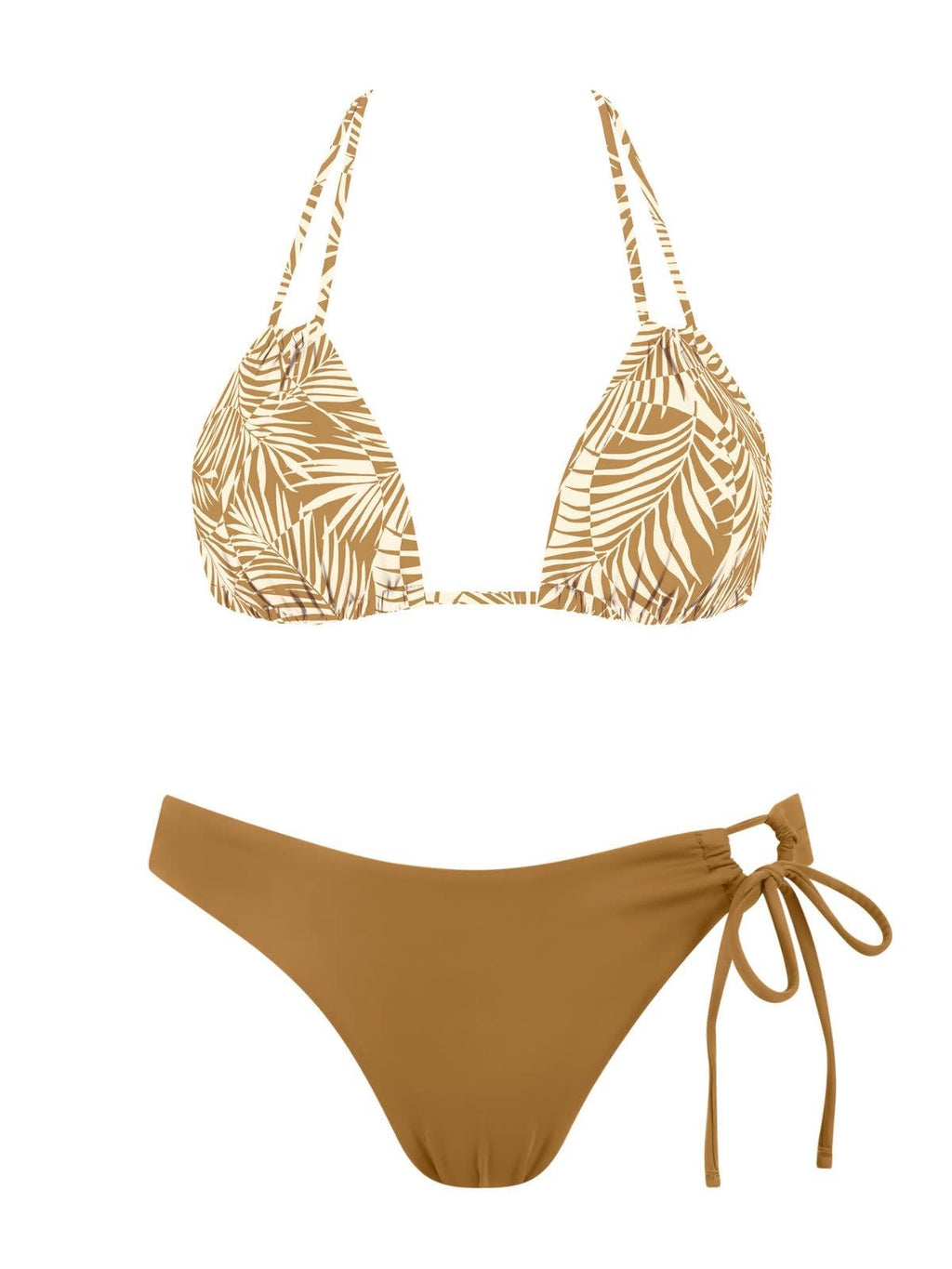 MrMiss Bikini liemenėlė BROWN SUGAR FLORAL