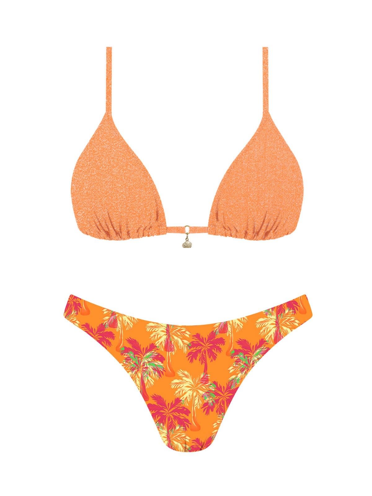 MrMiss Bikini liemenėlė METALLIC ORANGE MIX
