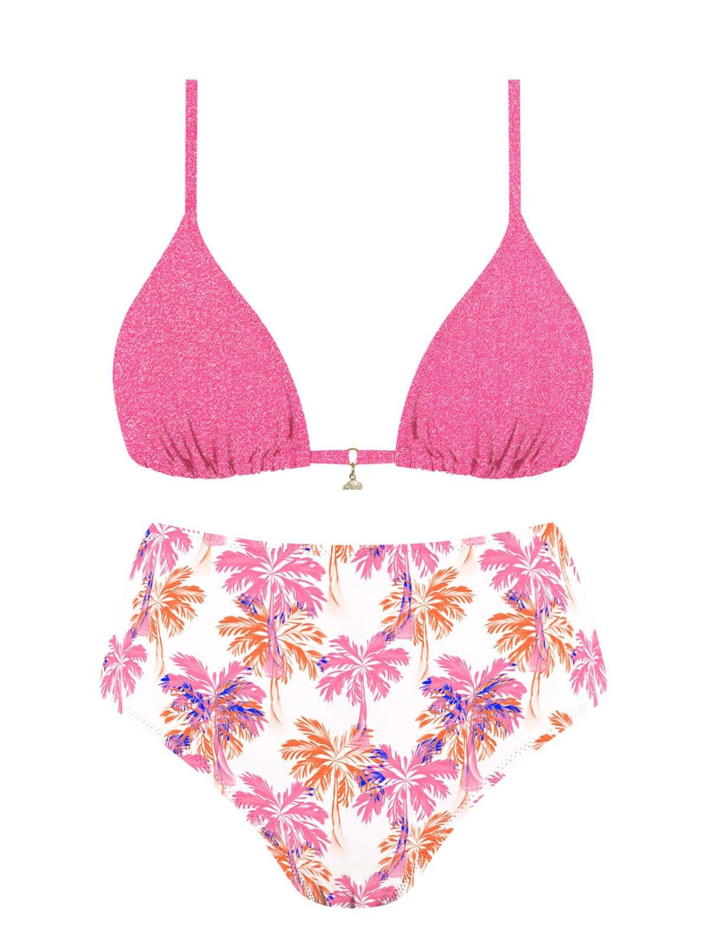 MrMiss Bikini kelnaitės METALLIC PINK MIX