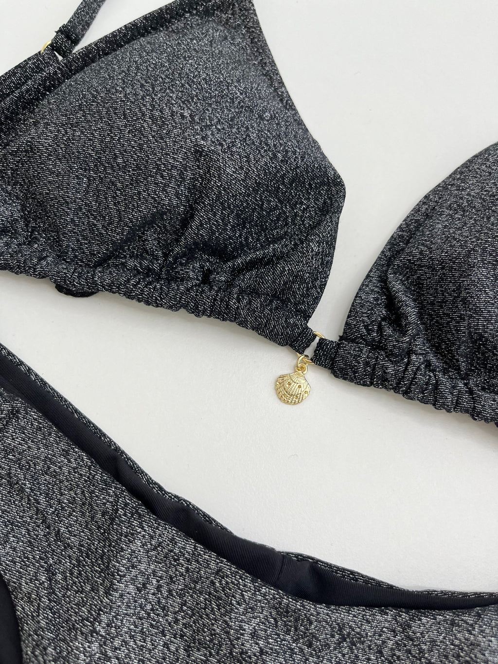 MrMiss Bikini liemenėlė METALLIC BLACK