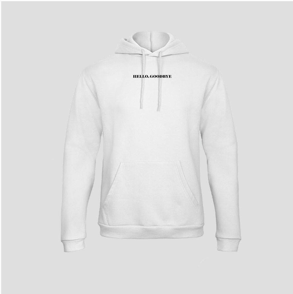 Kita Moteriškas oversize džemperis HELLO GOODBYE, baltas