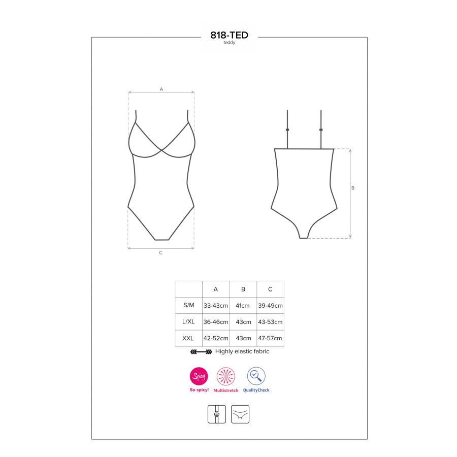 Obsessive Bodis GLAM 818-TED-1, juoda