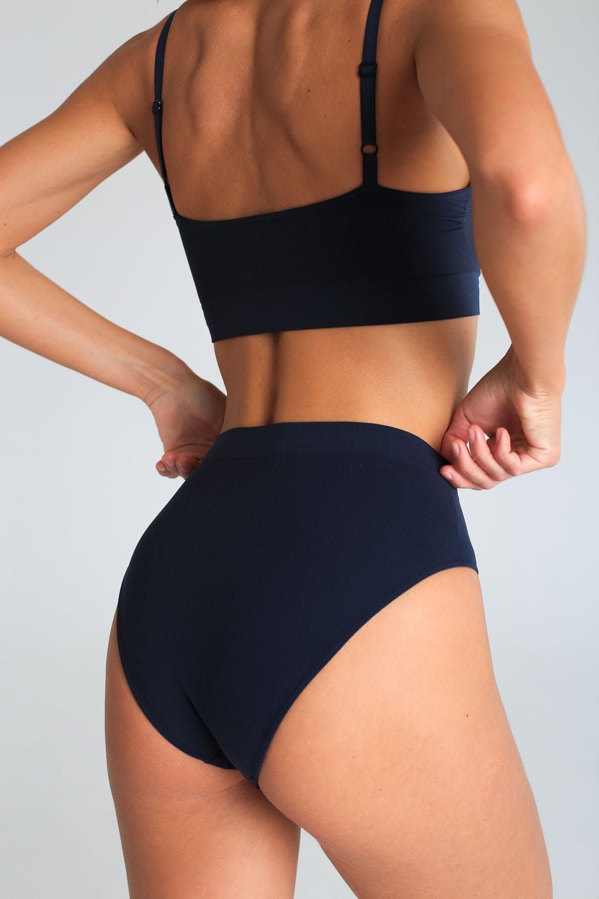 SiaWear Braziliškos kelnaitės aukštu juosmeniu ANTHRACITE, antracito spalvos