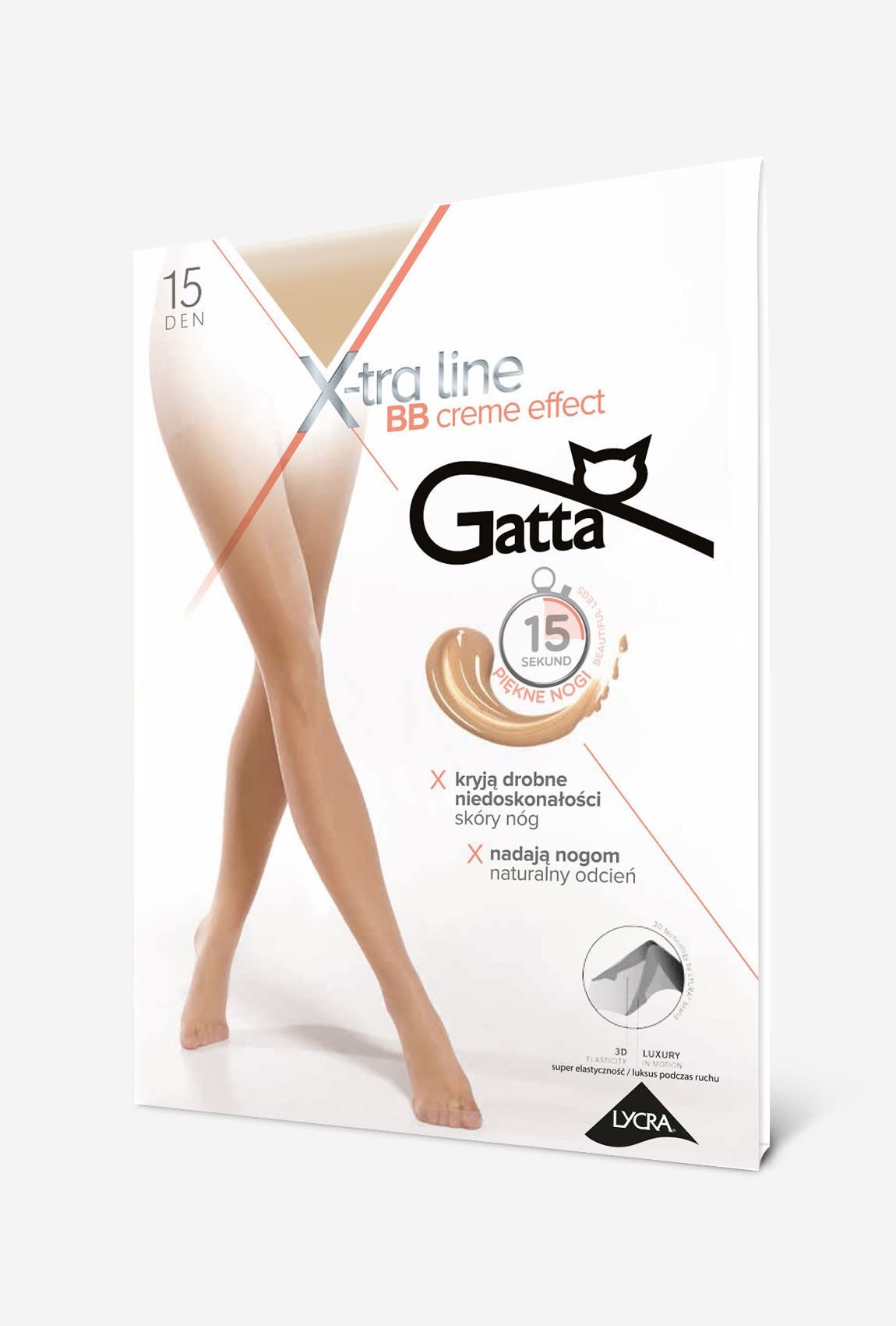 Gatta Spalvą išlyginančios pėdkelnės BB CREME EFFECT, 15 denų