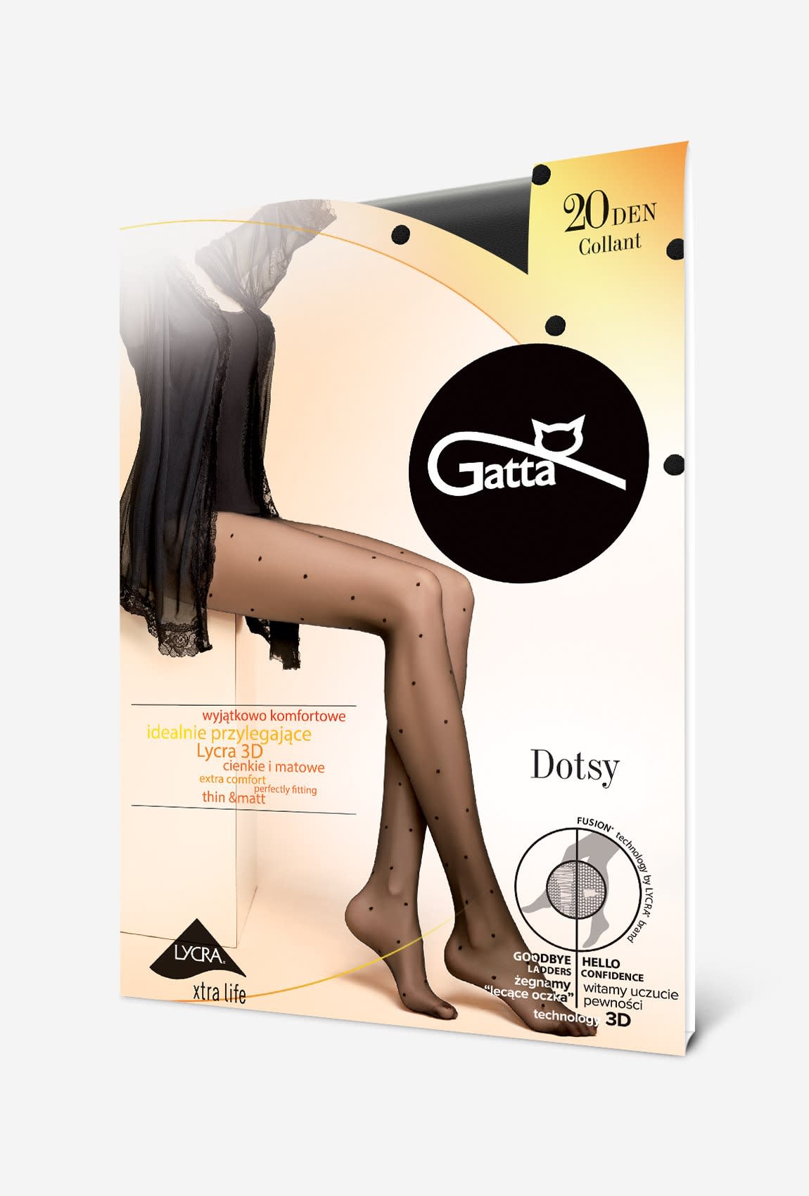 Gatta Pėdkelnės DOTSY 03, 20 denų