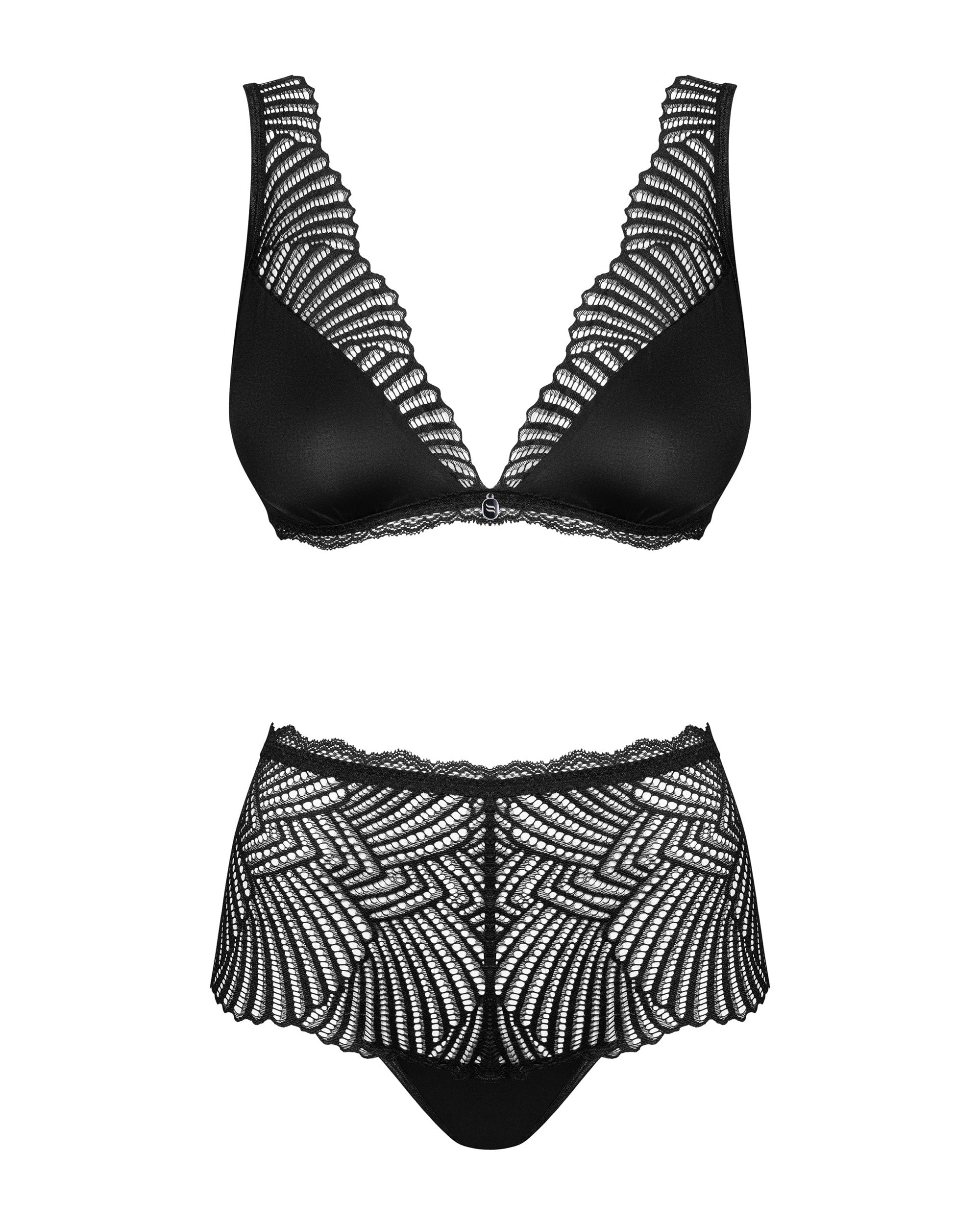 Obsessive Seksualus dviejų dalių apatinių komplektas KLARITA, juoda