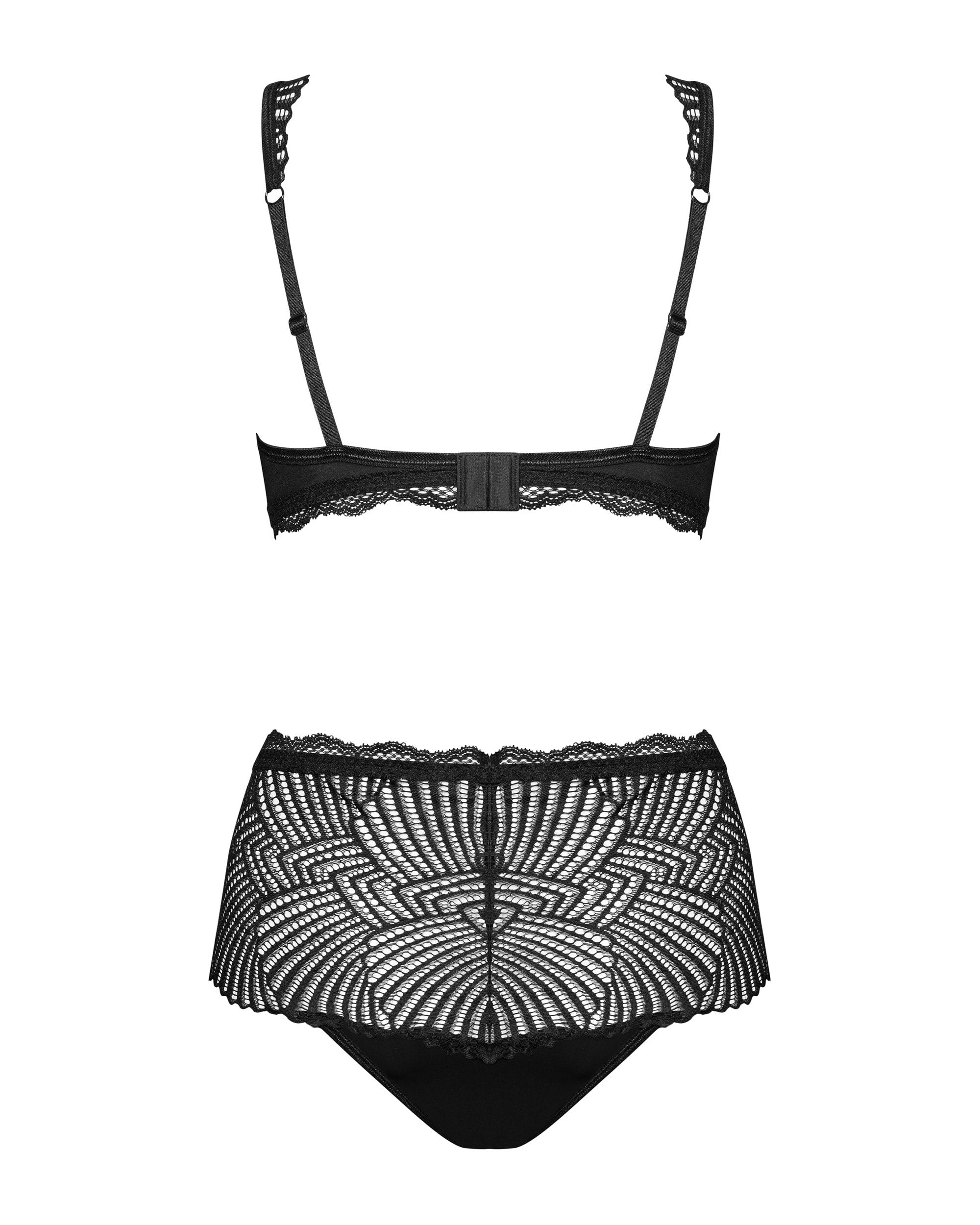 Obsessive Seksualus dviejų dalių apatinių komplektas KLARITA, juoda