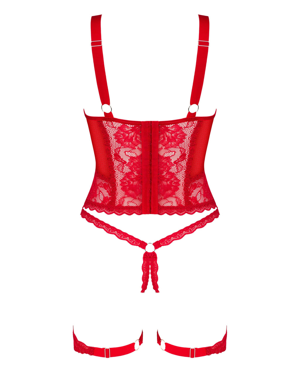 Obsessive Seksualus korsetas BELOVYA, raudonas
