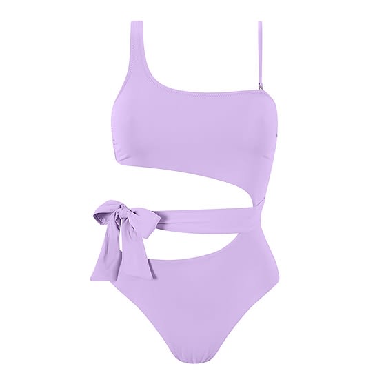 MrMiss Vientisas maudymosi kostiumėlis ASYMMETRIC LILAC