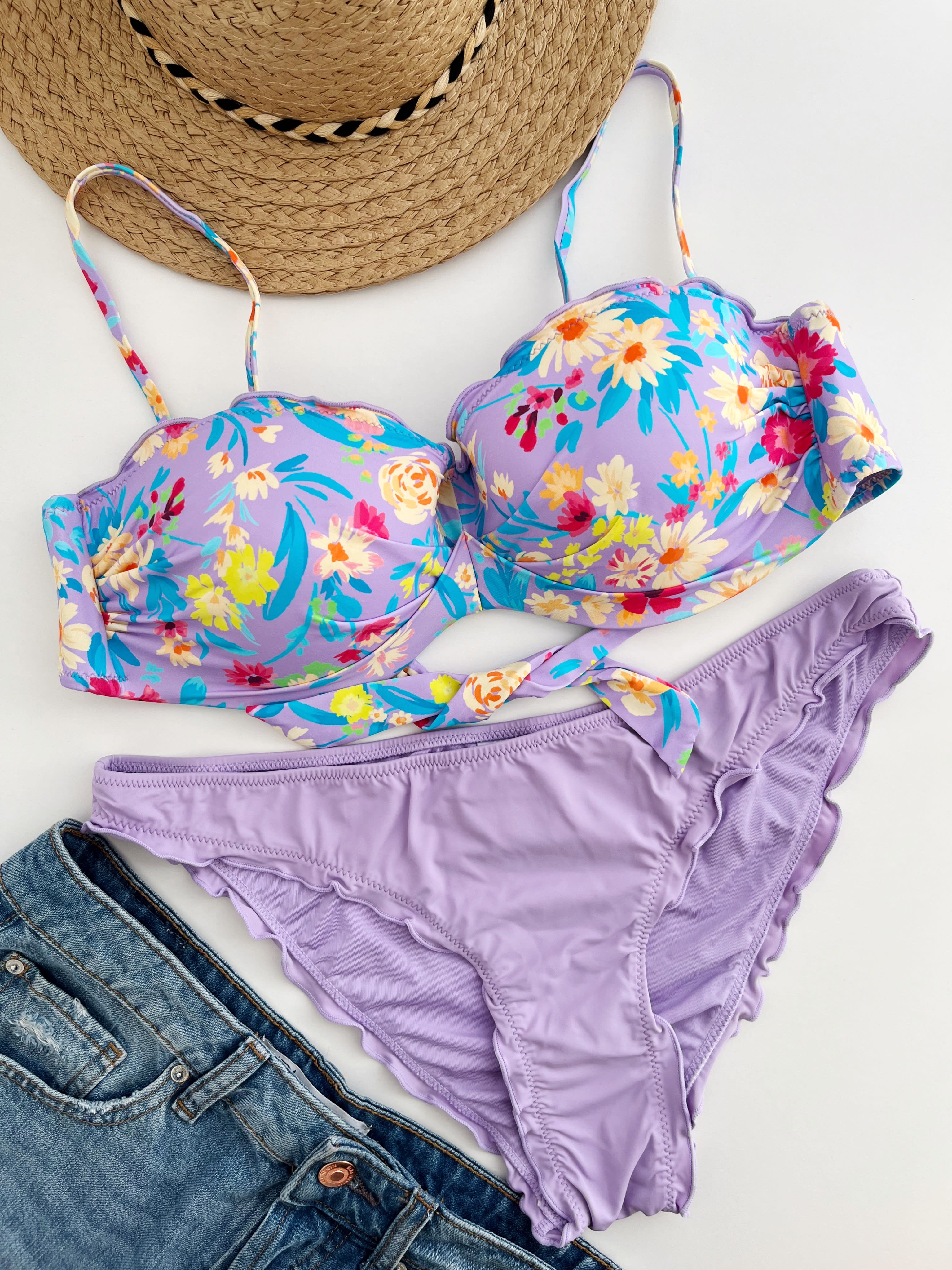 MrMiss Push-up bikini maudymosi kostiumėlis LILAC SUMMER
