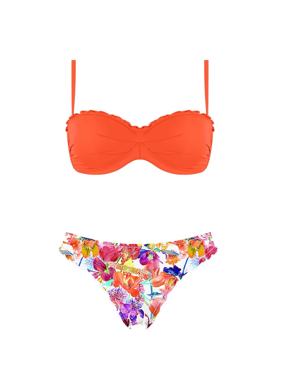 MrMiss Push-up bikini maudymosi kostiumėlis ORANGE SUMMER