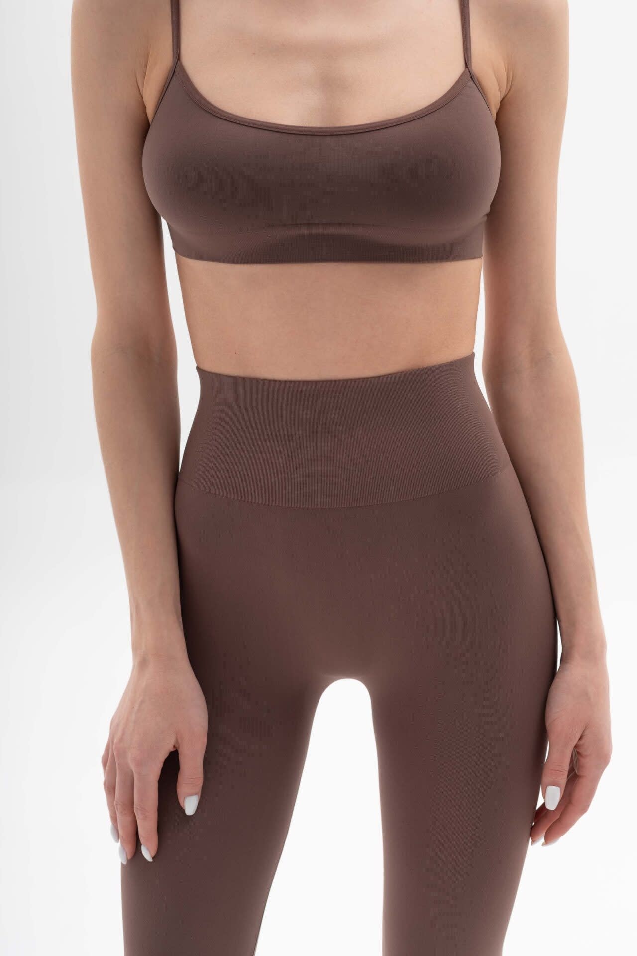 SiaWear Besiūlis apatinių komplektas MINIMAL COFFEE, rudos spalvos