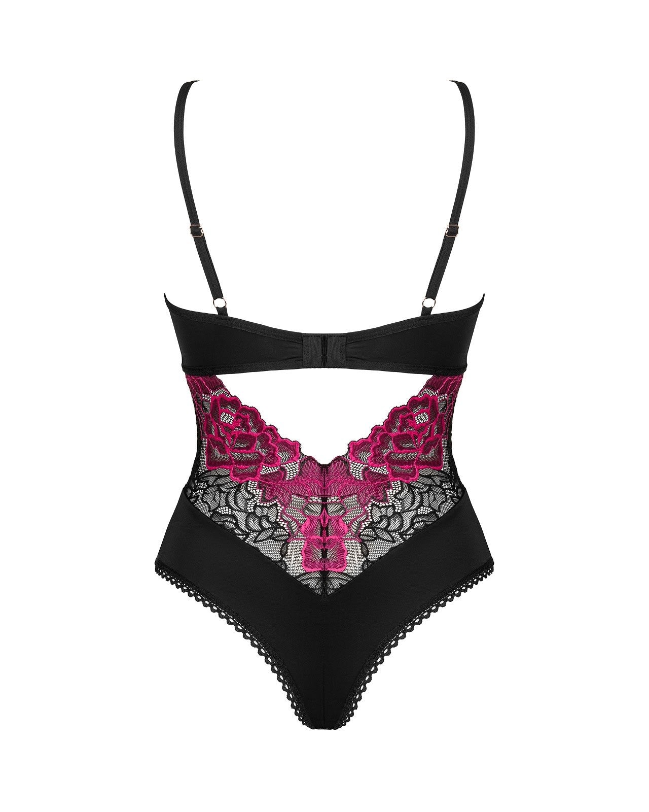 Obsessive Seksualus nėriniuotas bodis ROSENTY TEDDY, juoda