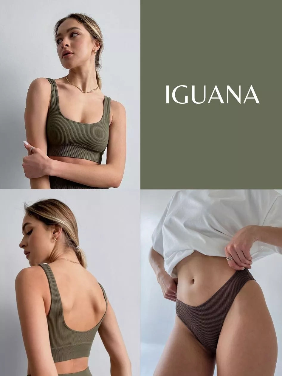 SiaWear Besiūlis RIB apatinių komplektas POWER RIB IGUANA, chaki spalvos