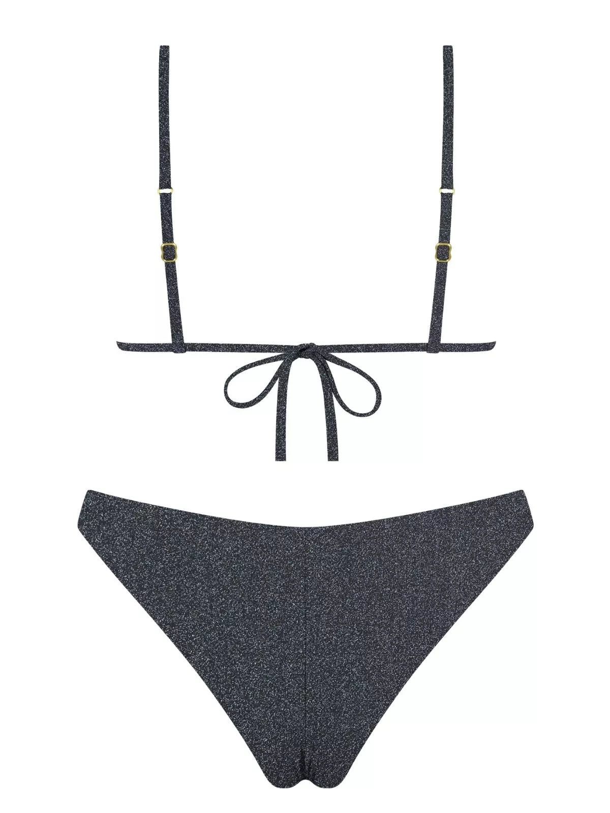MrMiss Bikini maudymosi kostiumėlis METALLIC BLACK
