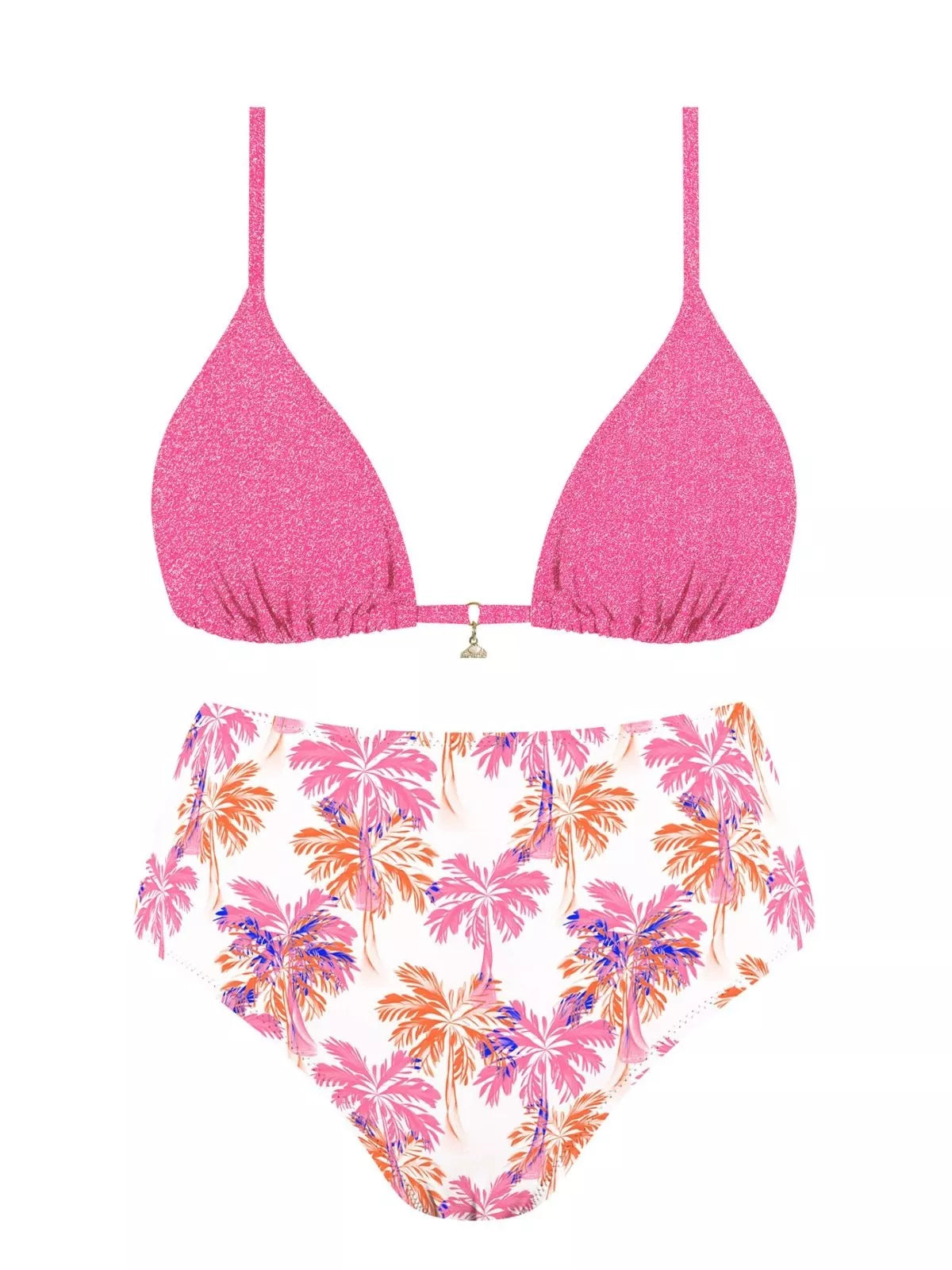 MrMiss Bikini maudymosi kostiumėlis METALLIC PINK MIX