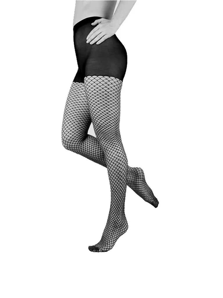 Pinned by K Blizgios tinklinės pėdkelnės, juoda