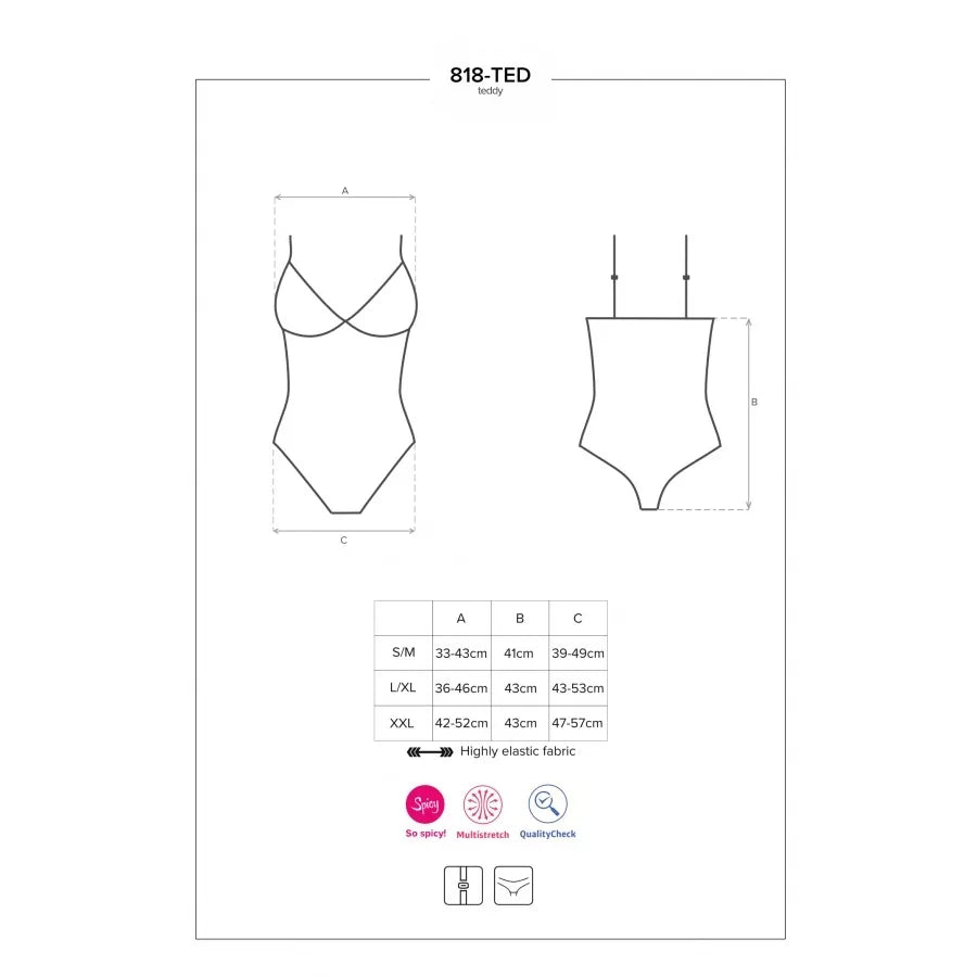 Obsessive Bodis GLAM 818-TED-1, juoda