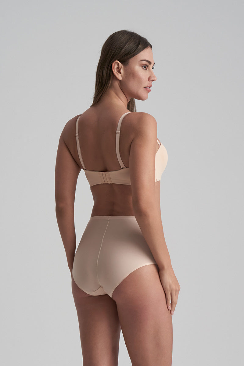 ByeBra Klasikinės kelnaitės aukštu juosmeniu UNI STRETCH HIGH BRIEF BEIGE
