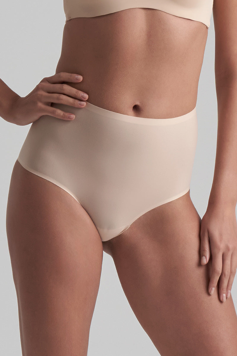 ByeBra Klasikinės kelnaitės aukštu juosmeniu UNI STRETCH HIGH BRIEF BEIGE