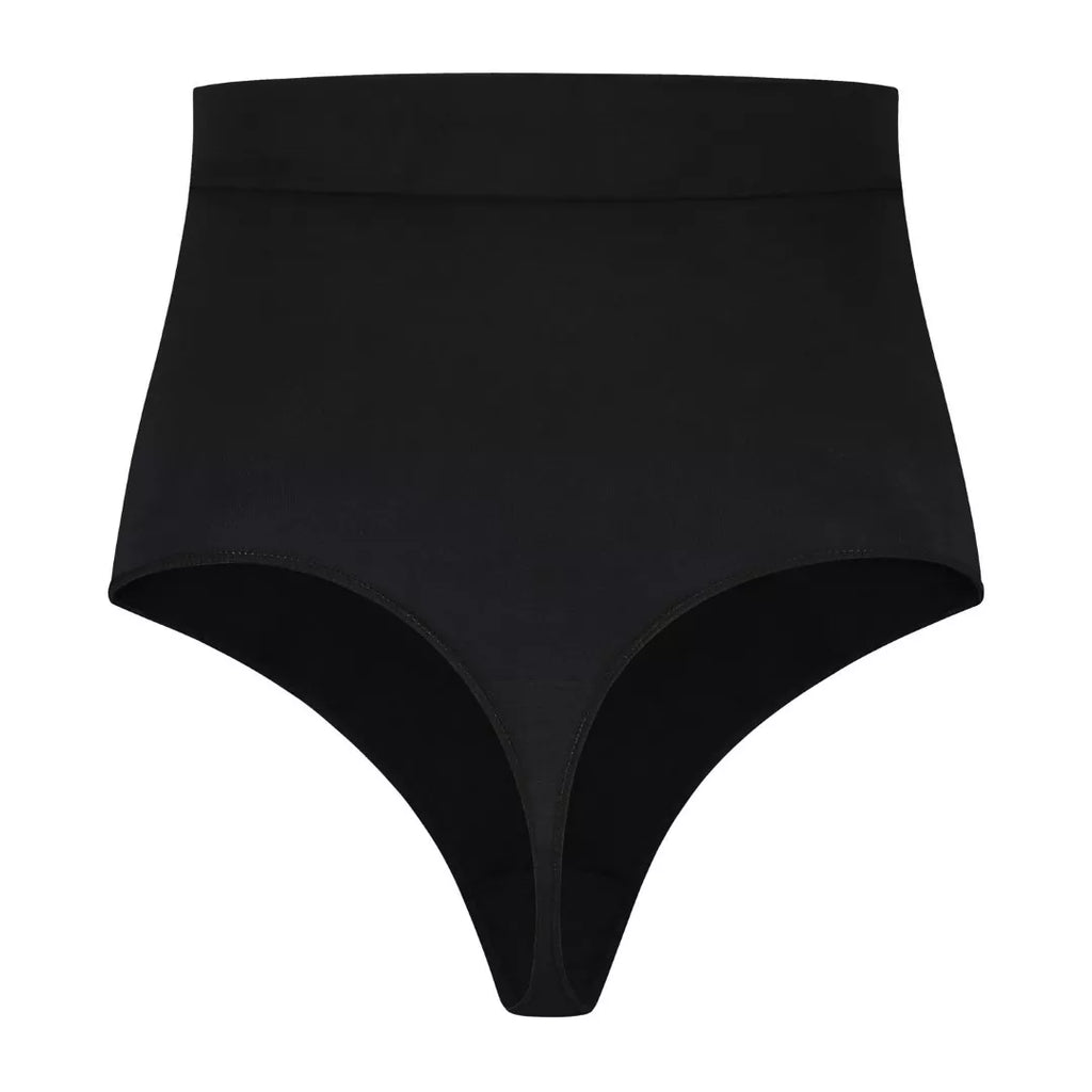 ByeBra Stiprios kompresijos formuojančios besiūlės tanga kelnaitės SOFT TOUCH THONG BLACK