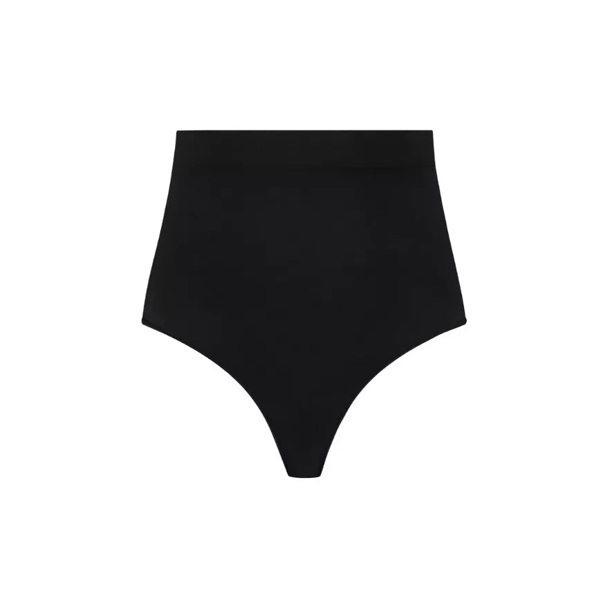 ByeBra Stiprios kompresijos formuojančios besiūlės tanga kelnaitės SOFT TOUCH THONG BLACK