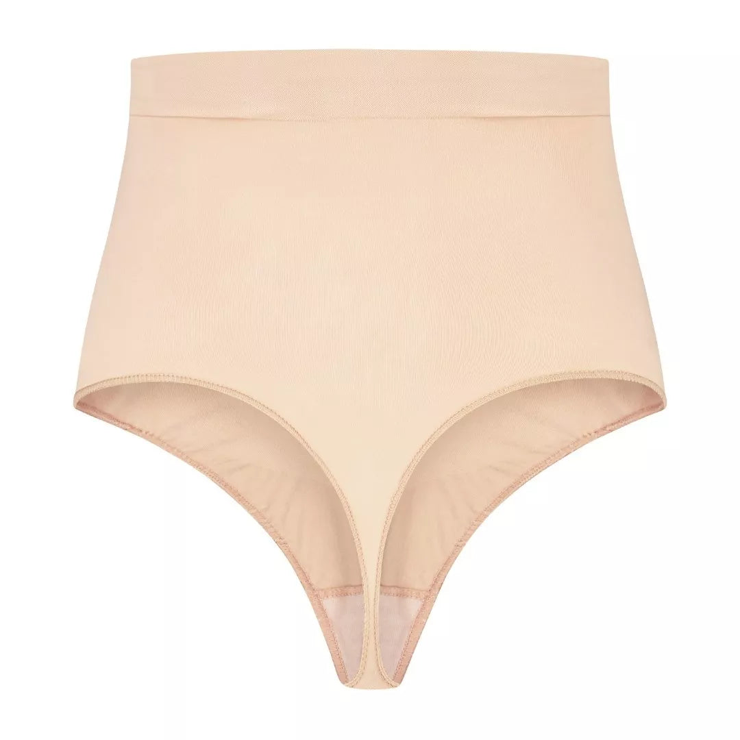 ByeBra Stiprios kompresijos formuojančios besiūlės tanga kelnaitės SOFT TOUCH THONG NUDE