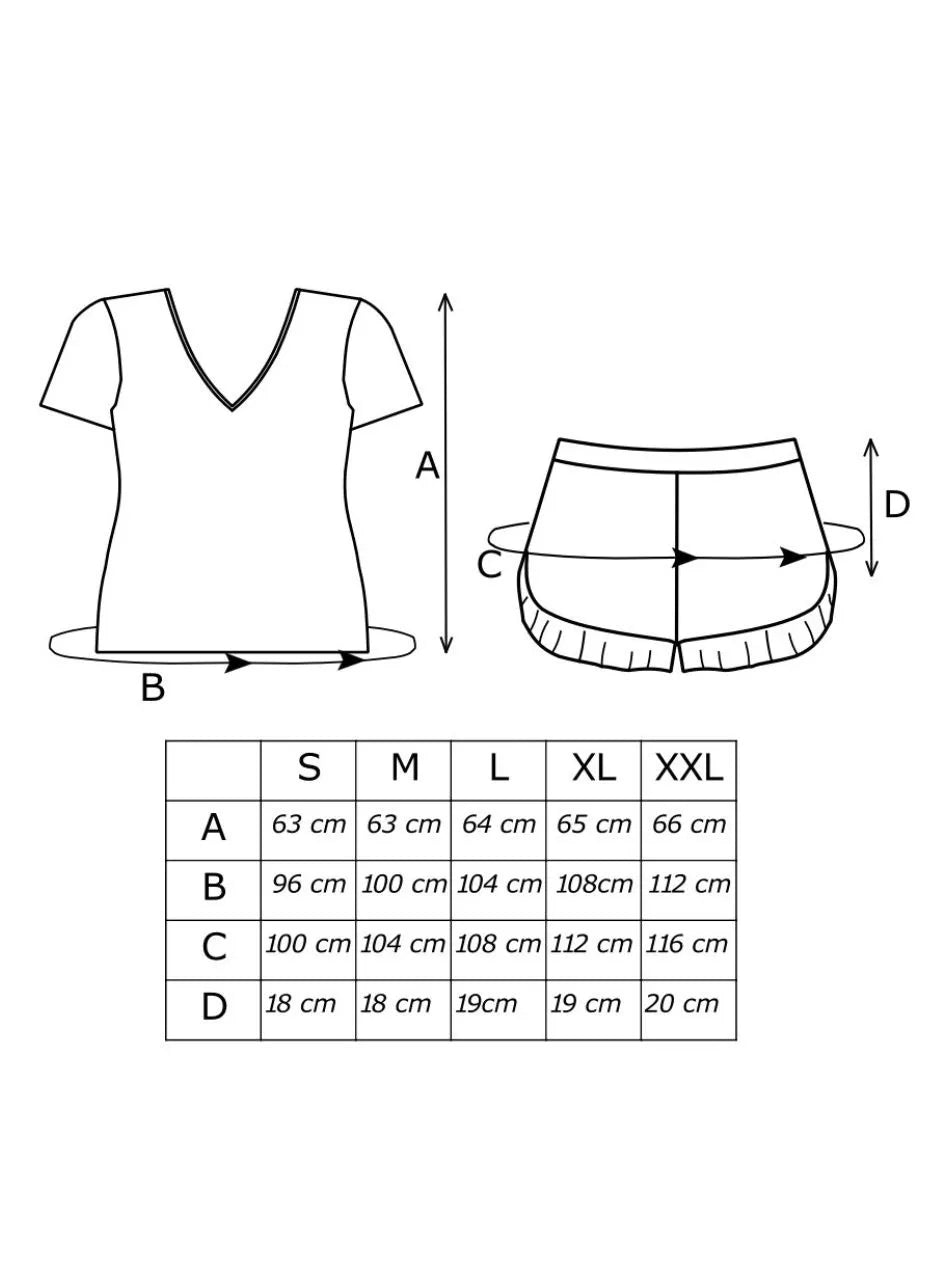 Donna Medvilnės pižama su šortais SWEET 1/2