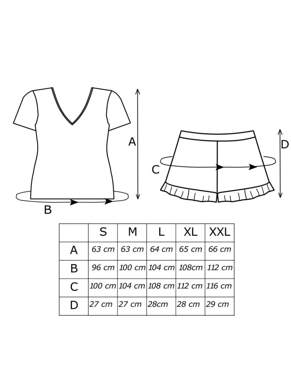 Donna Medvilnės pižama su šortais SWEET PINK