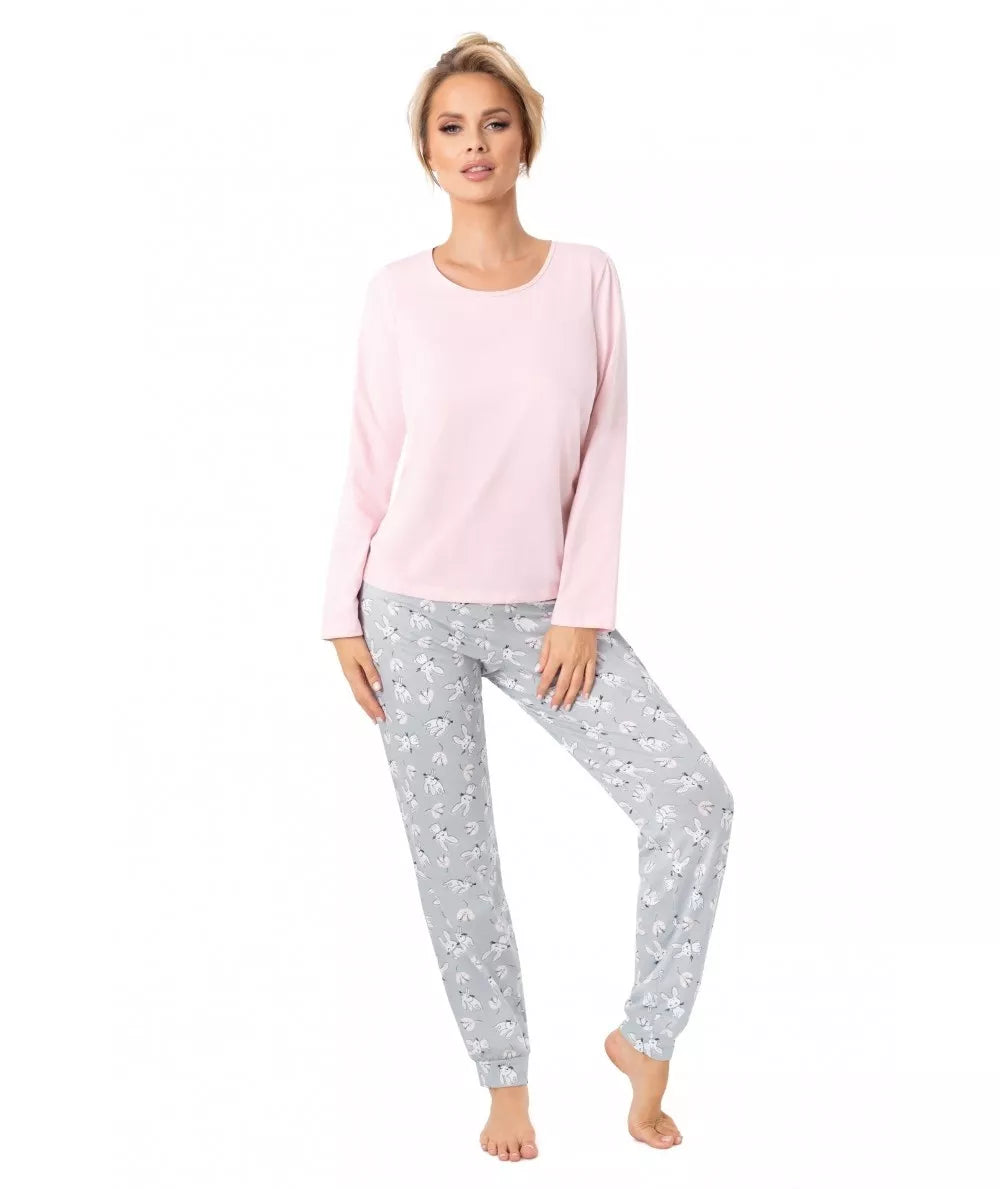 Donna Medvilninė pižama BUNNY LONG PINK