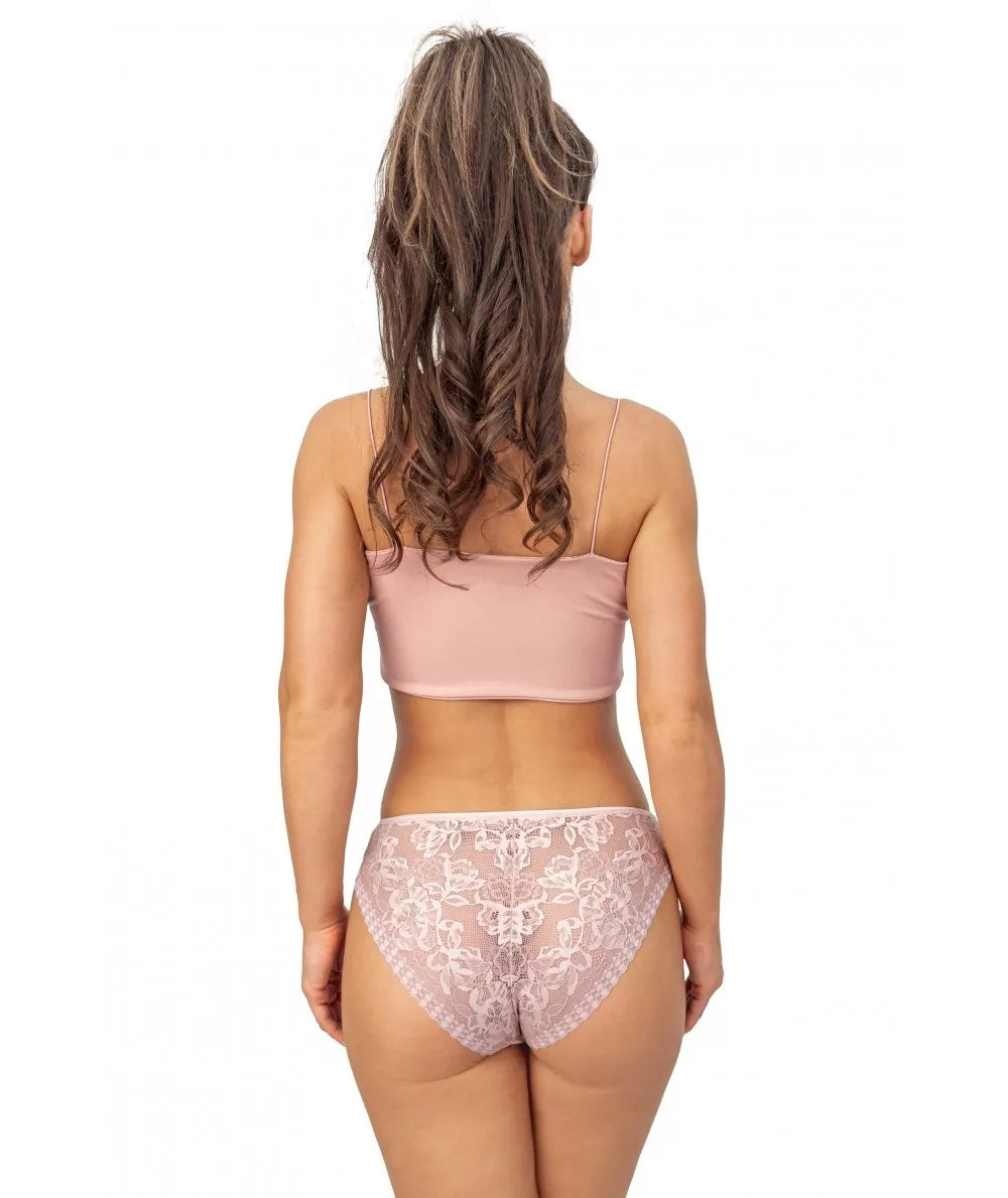 Donna Nėriniuotos klasikinės kelnaitės LACEY 233 PINK